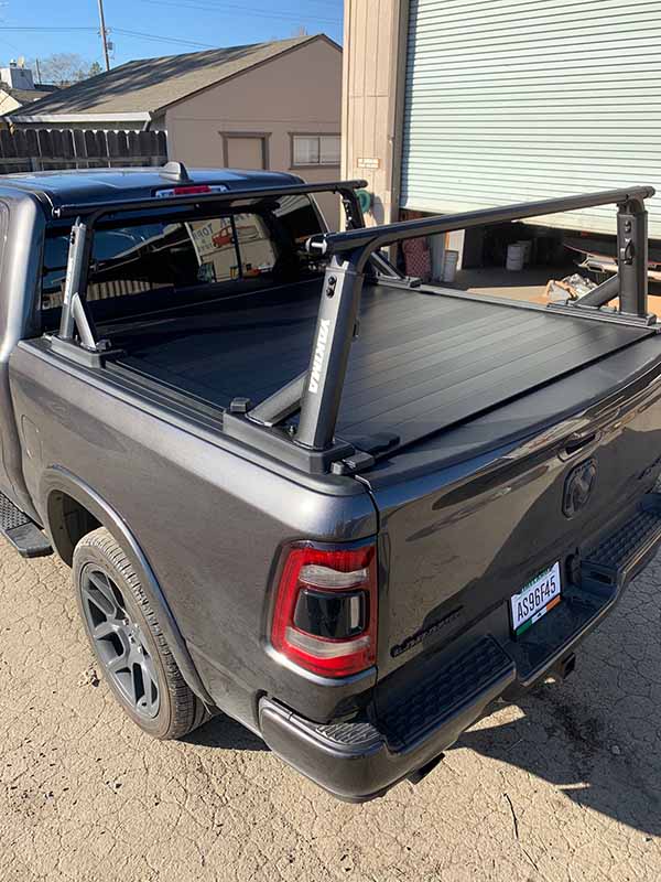 The Retrax Truck Tonneau Cover and Yakima Truck Rack Package